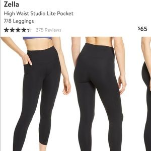 ✨Zella High Waist Studio Lite Pocket Leggings✨